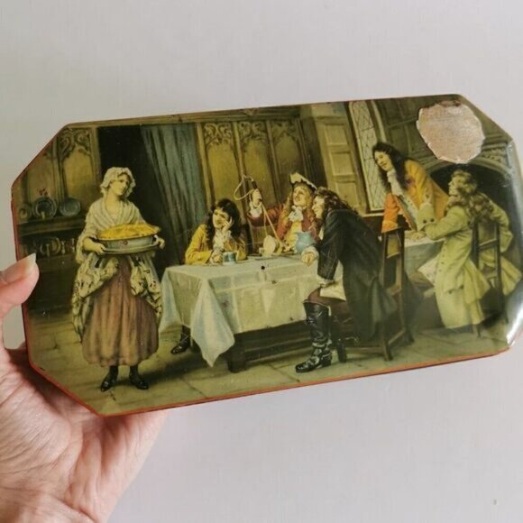 Vintage Riley's Toffees Tin - Empty Candy Container British Tavern Art Retro - Picture 1 of 10